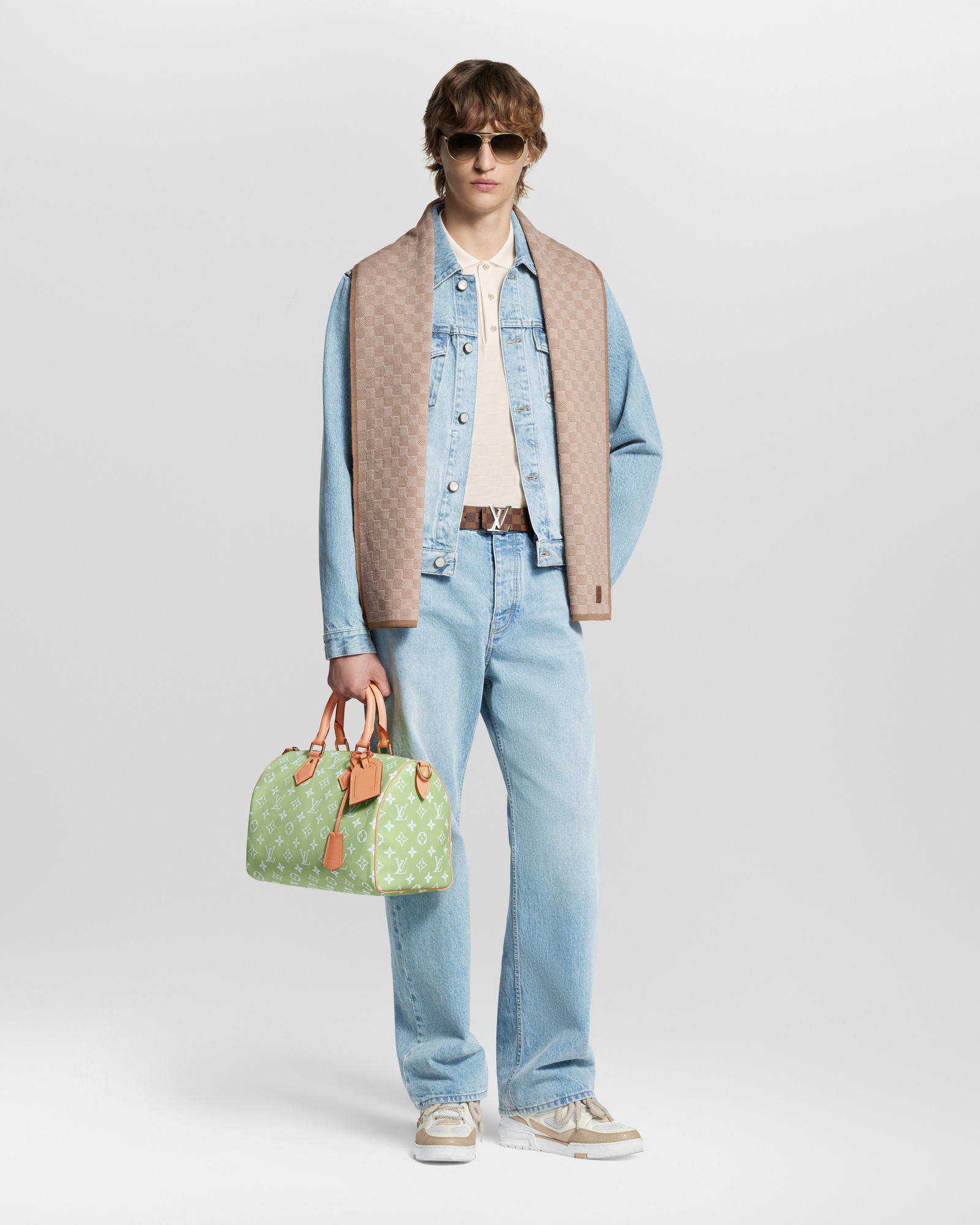 ベルト・LV イニシャル 40MM リバーシブル ダミエ・グラフィット｜ルイ